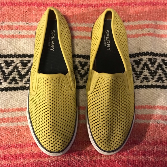 Sperry Shoes - Sperry Top-Sider Slide-On Perforated Leather Shoes